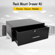 Rack Mount DJ 19" Rack Case Equipment Deep Drawer 4U 4 Space Locking Lockable