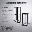 Raising Electronics 42U 4 Post Server Rack Open Frame  Enclosure 19" Adjustable Depth 22-34"