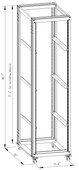 RAISING ELECTRONICS 42U 4 Post Open Frame 19inch Server/Audio Steel Rack 31inch Deep Aluminum UL Certified