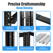 Raising ELECTRONIS 24U 4 Post Open Rack Frame Rack Enclosure 19 Inch Adjustable Depth Aluminum UL Certified
