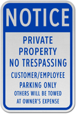 Private Property No Trespassing  Road Sign Size 12" x 18" Outdoor waterproof Reflective Aluminum
