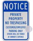 Private Property No Trespassing  Road Sign Size 12" x 18" Outdoor waterproof Reflective Aluminum