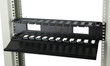 2U Horizontal Rack Mount Cable Management Unit with Panel Plastic 19"