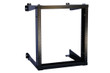 9U Wall Mount Network Rack: Open Frame 19" Server Equipment Rack Threaded 15 Inch Depth Black (6u)