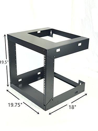 9U Wall Mount Open Frame 19'' Server Equipment Rack Threaded 15 inch ...