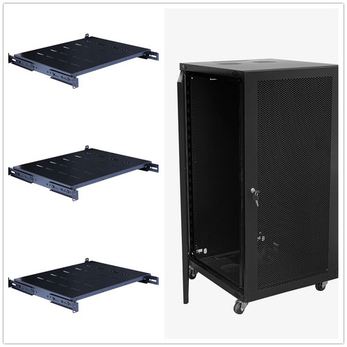 Raising Electronics 18U Wall Mount Network Server Cabinet Rack Enclosure Ventilated Door Lock 22.75" Depth