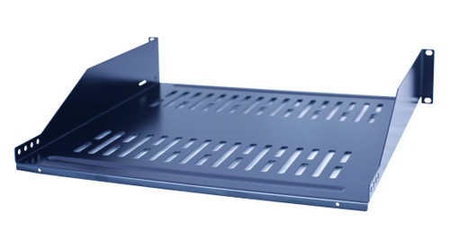 19" Vented Steel 2 Space 2U Rack Mount Cantilever Network Shelf 14" Deep