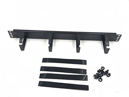 Raising Electronics1U Horizontal Rack Mount Metal Cable Management with 4 Ring