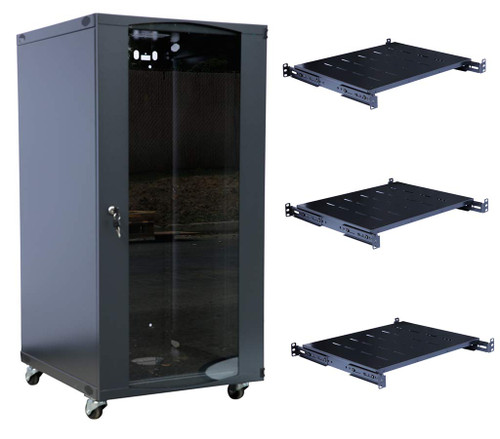 RAISING ELECTRONICS 引き出しサーバー キャビネットケース 19インチ ロックラック マウント DJ ロック可能 ディープ引き出し 鍵付き (4U) RAISING ELECTRONICS ラックマウント DJ 19インチ ラックケース 装備 深い引き出し 2U 2スペース ロック可能