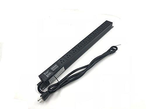 Rack Mount Enclosure - 1U Rack Mount Distribution Power Unit-10 Outlet 15A PDU With Switch