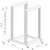 Raising Electronics 15U 4 Post Open Frame 19'' Server/Audio Steel Rack Deep from 16"-24" with Fixed Shelves