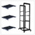 Raising Electronics 42U 4 Post Open Frame 19'' Server/Audio Steel Rack Deep From 16" with Fixed Shelves