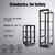 15U 4 Post Open Frame 19" Server/Audio Steel Data Network Rack 17" Deep 600MM Rack