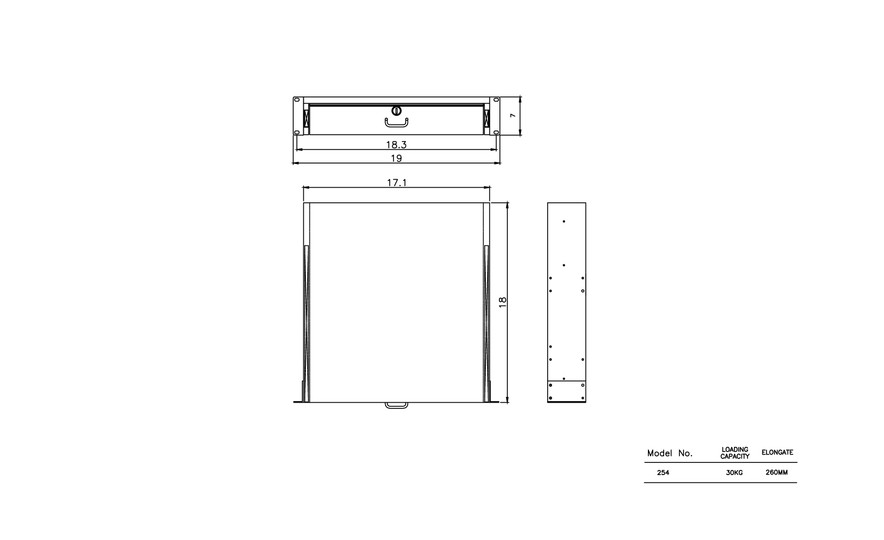 NavePoint 3U Rack Mount Drawer With Lock And Key: Rack Mount - Drawers