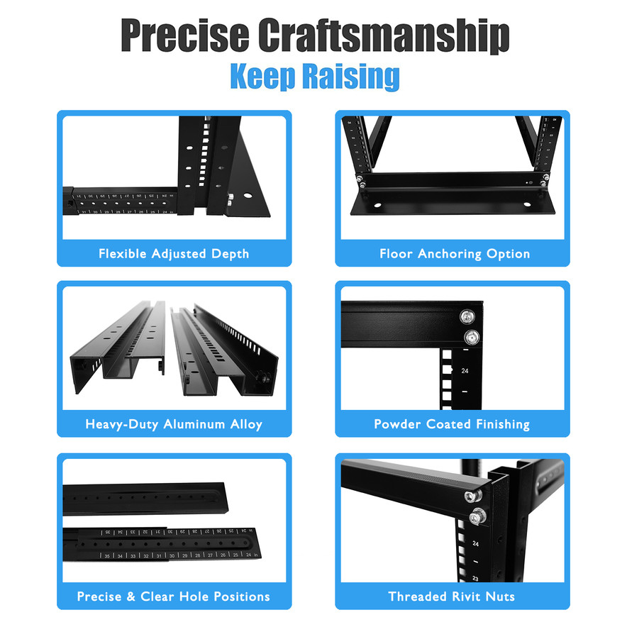 4 post server rack: 42U 4 Post Server Rack Open Frame Enclosure 19