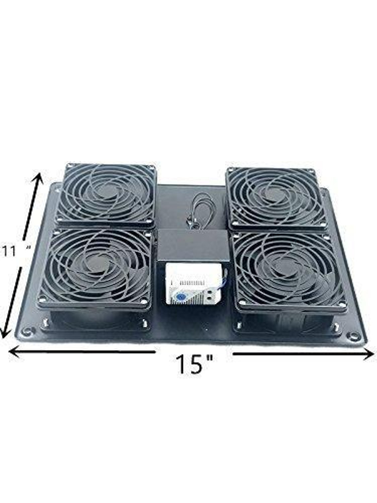 Raising Electronics Rack Mount temperature control Server Fan Cooling  System With 4 Fans 1U