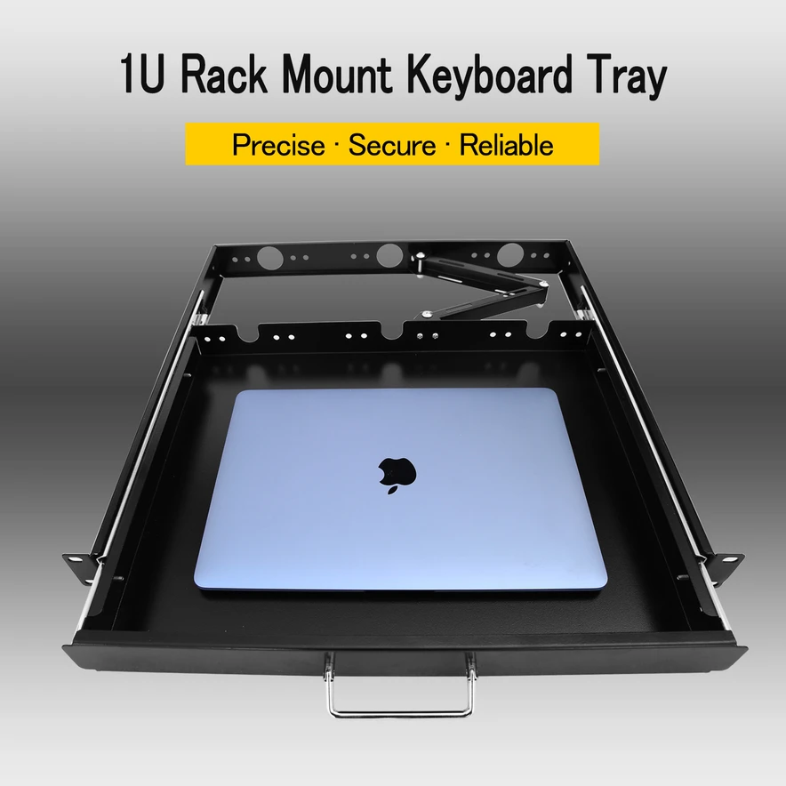 Server Keyboard Rack Raising Electronic 1U Rack Mount Sliding Keyboard Tray Cantilever For ...