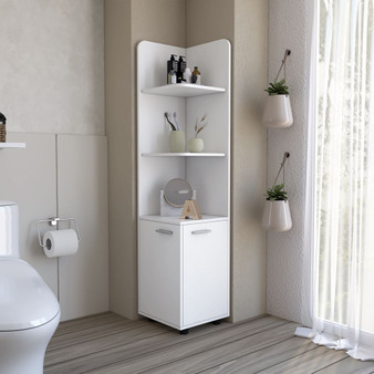 Freestanding cabinet Kairatu, One Drawer, White Finish