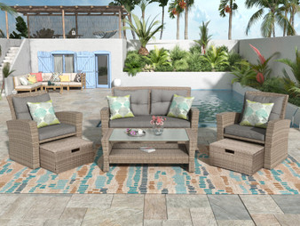 Patio Furniture Set, 4 Piece Outdoor All Weather