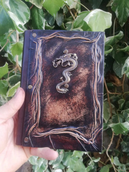 Dragon Genuine Leather Chocolate Color Journal  Diary