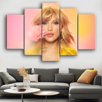 5 Panels Taylor Swift Photos Wall Art