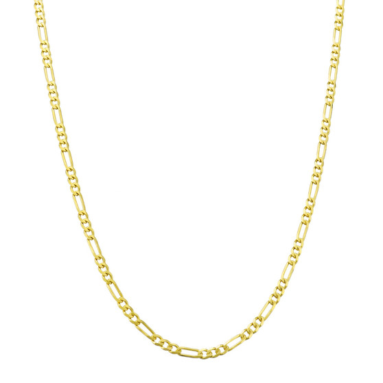 14k Gold Thin Baby Figaro Chain Necklace