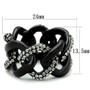 Women Stainless Steel Synthetic Crystal Ring