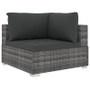 11 Piece Garden Lounge Set with Cushions Poly Rattan