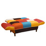 Small Space Colorful Sleeper Sofa, Solid Wood Legs