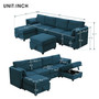 109*54.7" Chenille Modular Sectional Sofa,U Shaped Couch