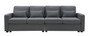 104" 4-Seater Modern Linen Fabric Sofa with Armrest Pockets