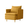 Modern accent armchair, single chair, Yellow