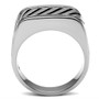 Men Stainless Steel No Stone Ring TK380