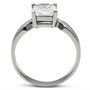 Women Stainless Steel Cubic Zirconia Ring TK391