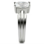 Women Stainless Steel Cubic Zirconia Ring TK391