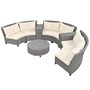 6 - Person Fan-shaped Rattan Set