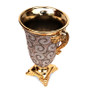 Ambrose Gold Plated Crystal Embellished Ceramic Tall Vase