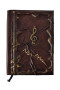 Music Journal Leather Notebook Brown Color