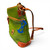 Blue Nightwing Leather Charm attached to purse