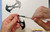 Handcrafted and hand-painted leather mask charms for bags and keychains
