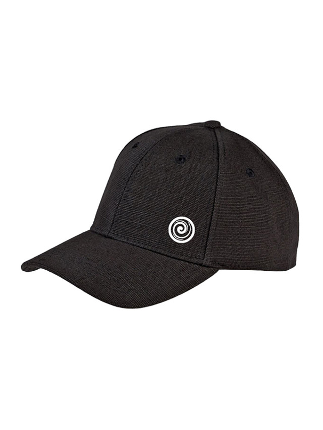 Spiral Structured Hemp Hat, Black