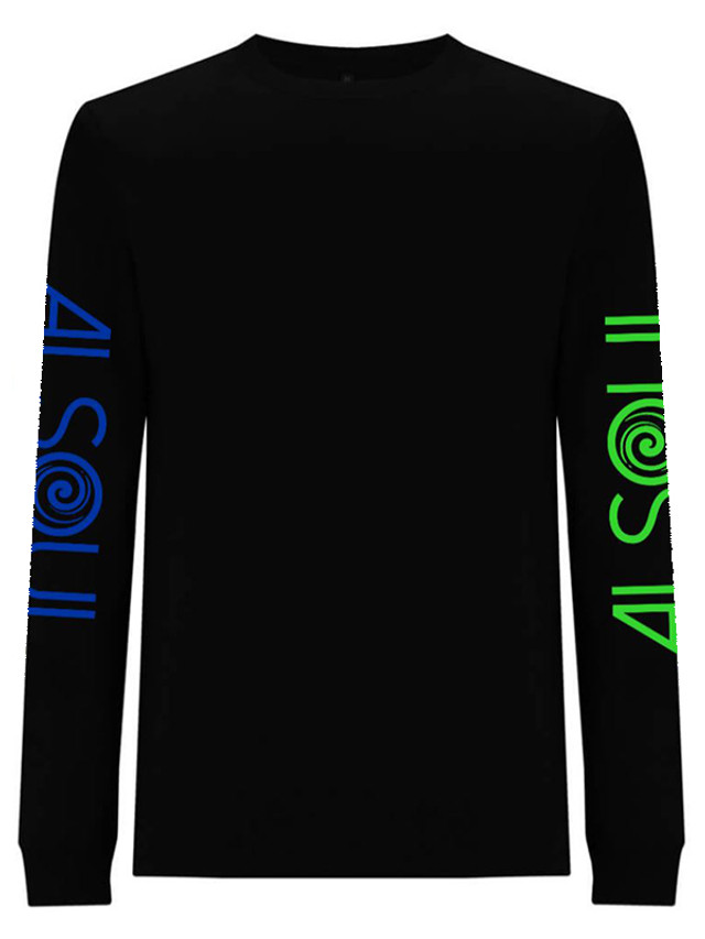 100% Organic Cotton Jersey Long-Sleeve T-Shirt, Black