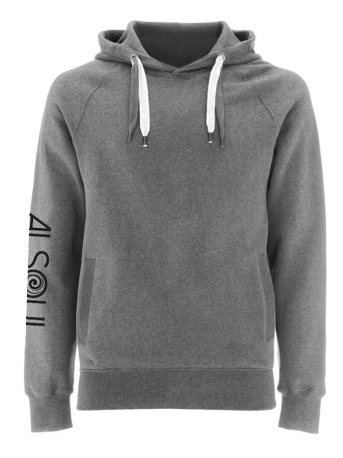 100% Organic Cotton Pullover Hoodie w/ Mountain/Berkshire Lifestyle, Grey