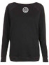 Women's 100% Organic Cotton Raglan Sweatshirt, Black