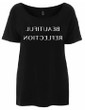 "Beautiful Reflection" - Women's Tencel Blend Oversized T-Shirt, Black