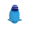 Hand-Knit Blue Whale With Striped Cap