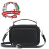 Kelsey Vegan Leather Camera Bag Style Crossbody in Black