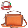 Kelsey Vegan Leather Camera Bag Style Crossbody in Orange