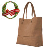 Taylor Faux Suede Tote in Taupe