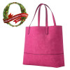Taylor Faux Suede Tote in Pink